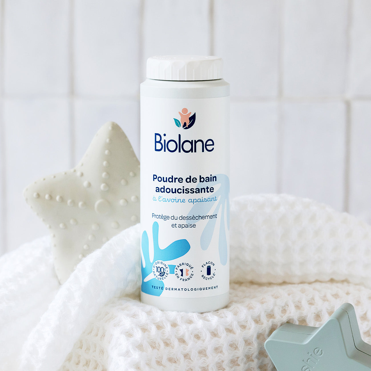 Talc - Poudre de bain adoucissante - Biolane - Change pour bébé Maroc -www.babyboss.ma