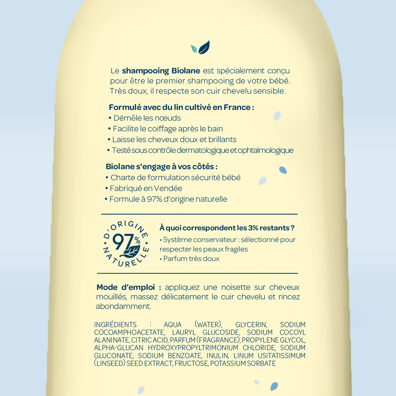 Shampooing doux - Biolane - BIOLANE - pour bébé Maroc -www.babyboss.ma