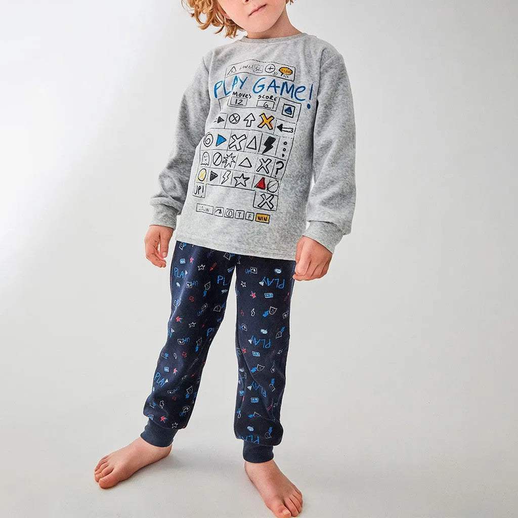 pyjama garçon velour - tobogan - pour bébé Maroc -www.babyboss.ma