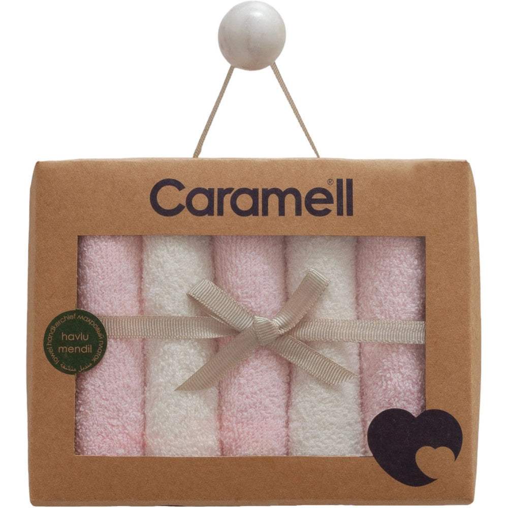 Lot de 5 mouchoirs en tissu rose - Caramell - Caramell - Couverture pour bébé Maroc -www.babyboss.ma
