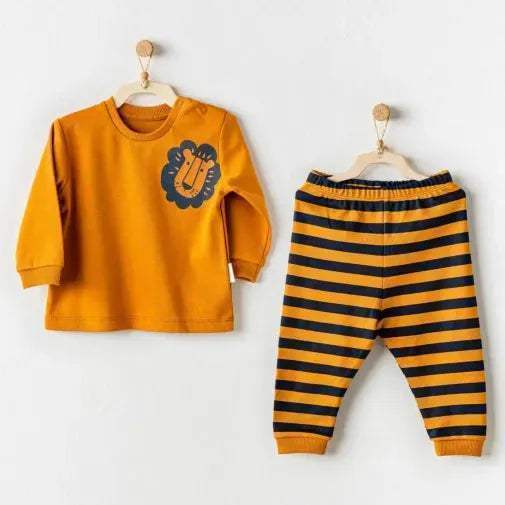 Andy Wawa Costume 2 Pièces Lion Bleu Marine - Moutarde Bleu Marine Moutarde - Andywawa - pour bébé Maroc -www.babyboss.ma