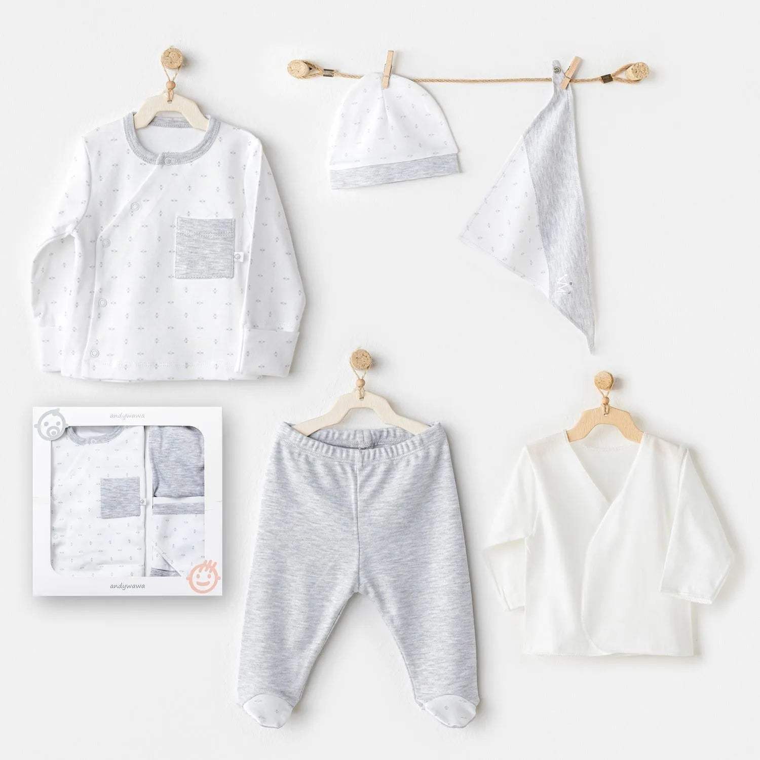 Andy Wawa Girl Hospital Release 5 pièces chiot Gazelle gris Ac24720 - Andywawa - pour bébé Maroc -www.babyboss.ma