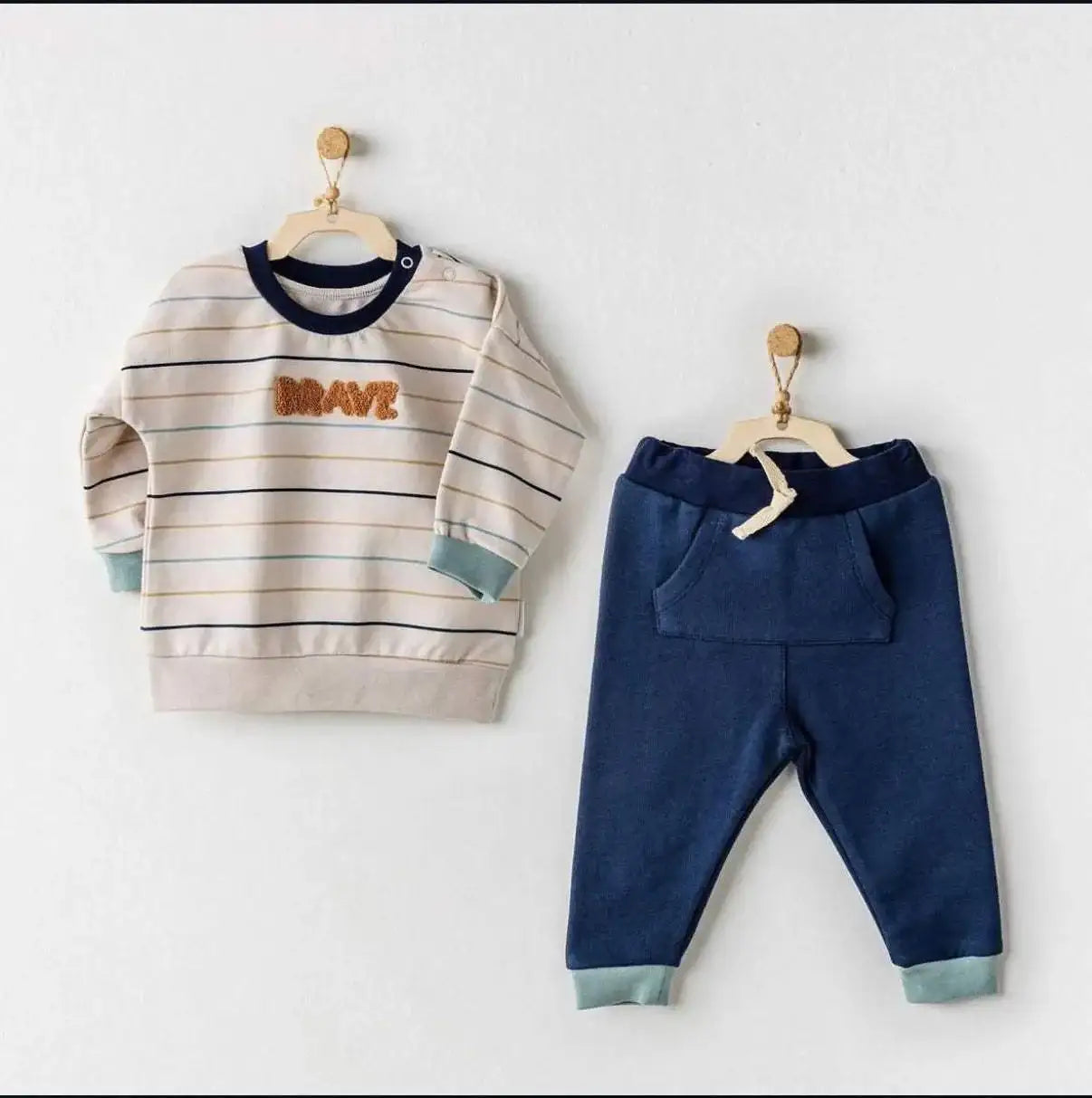 Andywawa Ensemble bébé 2 pièces ours aventureux Ac24086 - Andywawa - pour bébé Maroc -www.babyboss.ma