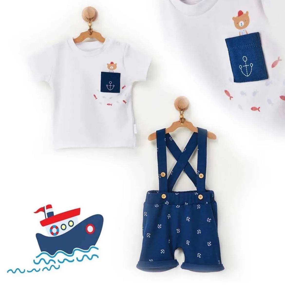 Andywawa ensemble garçon salopette - Andywawa - pour bébé Maroc -www.babyboss.ma