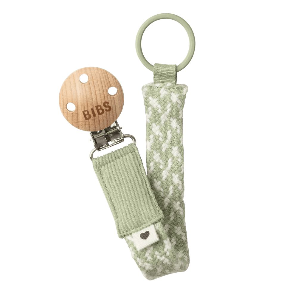 Attache Sucette BIBS - Sage/Ivory - Bibs - Pacifier Clip pour bébé Maroc -www.babyboss.ma