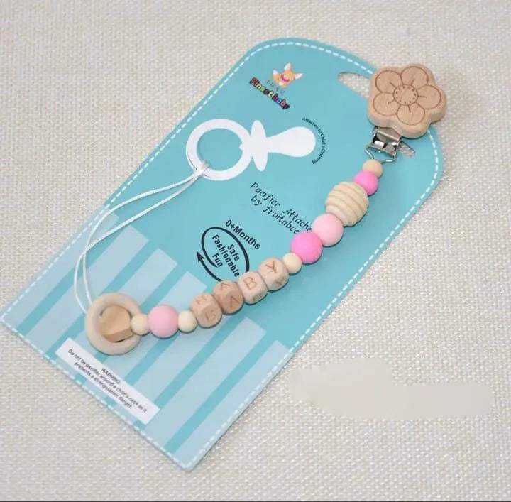 Attache tétine en bois - babyjem - pour bébé Maroc -www.babyboss.ma