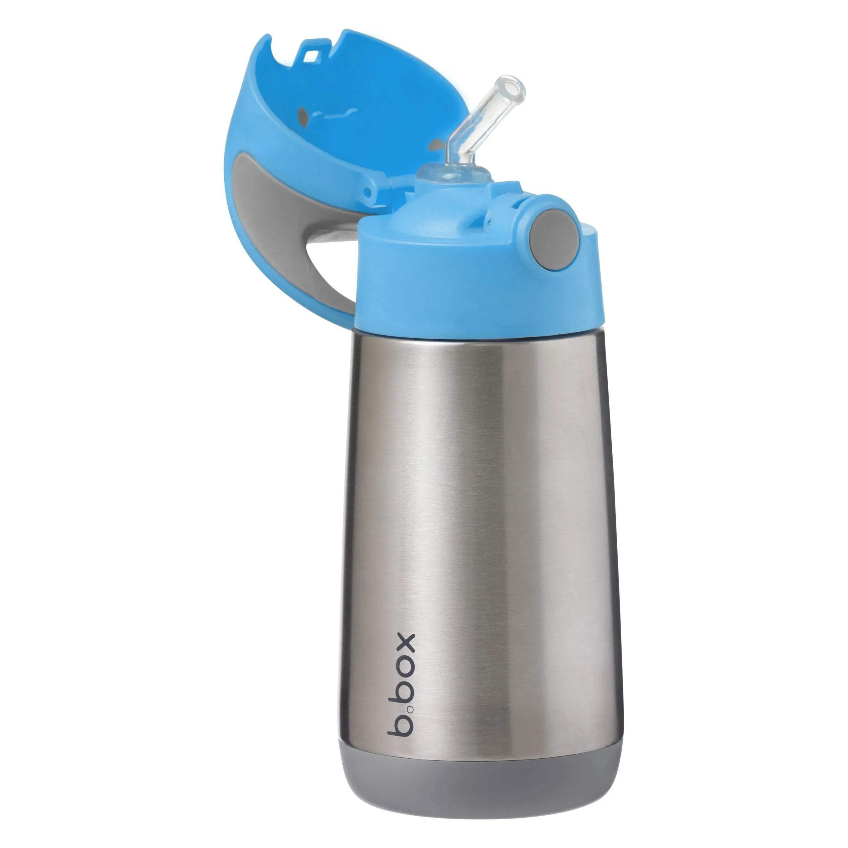 Gourde isotherme à paille B.box 350ml - Blue - BBOX USA - Insulated water bottles pour bébé Maroc -www.babyboss.ma