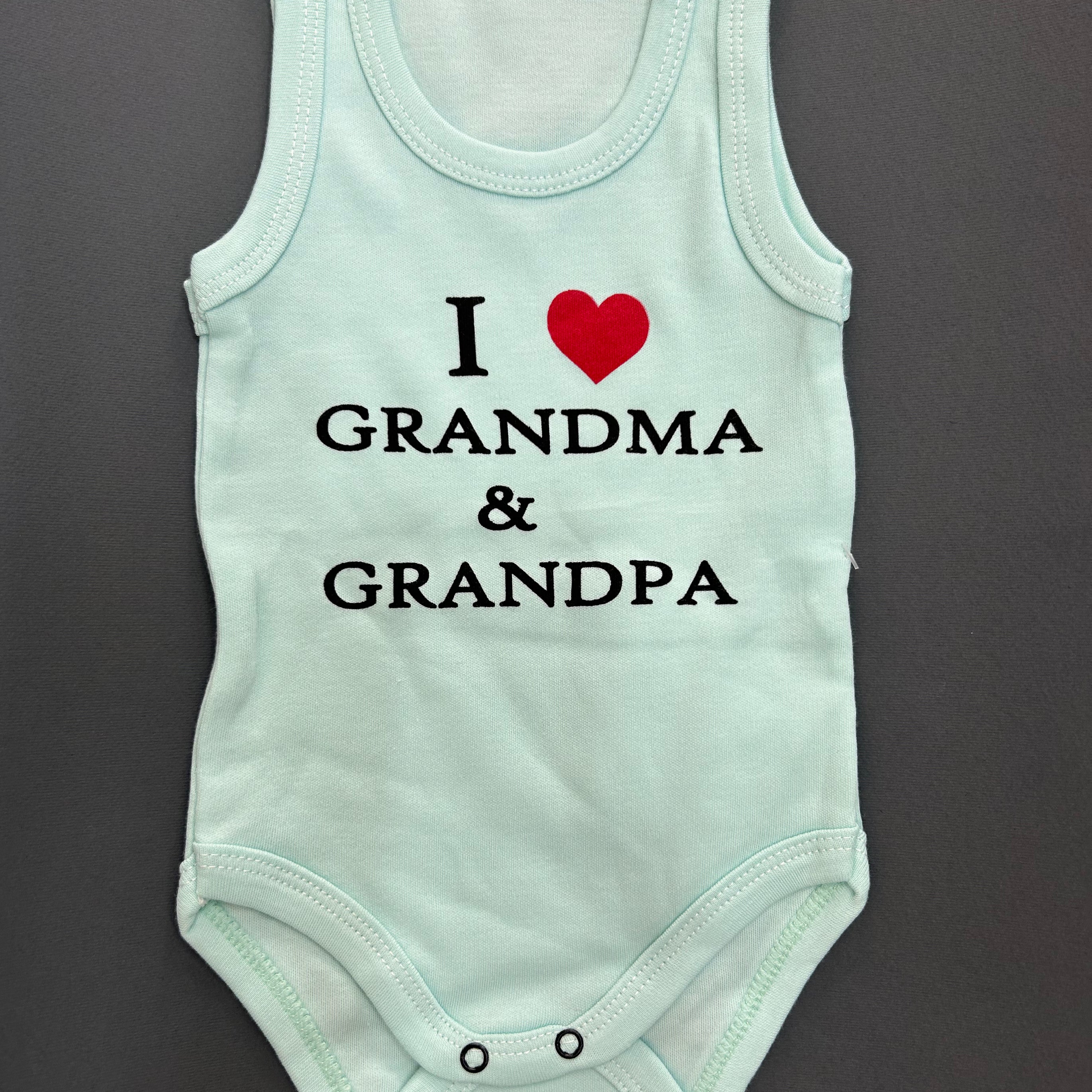 Baby bebe i❤️ grandma and grandpa 100% cotton - Findik - pour bébé Maroc -www.babyboss.ma