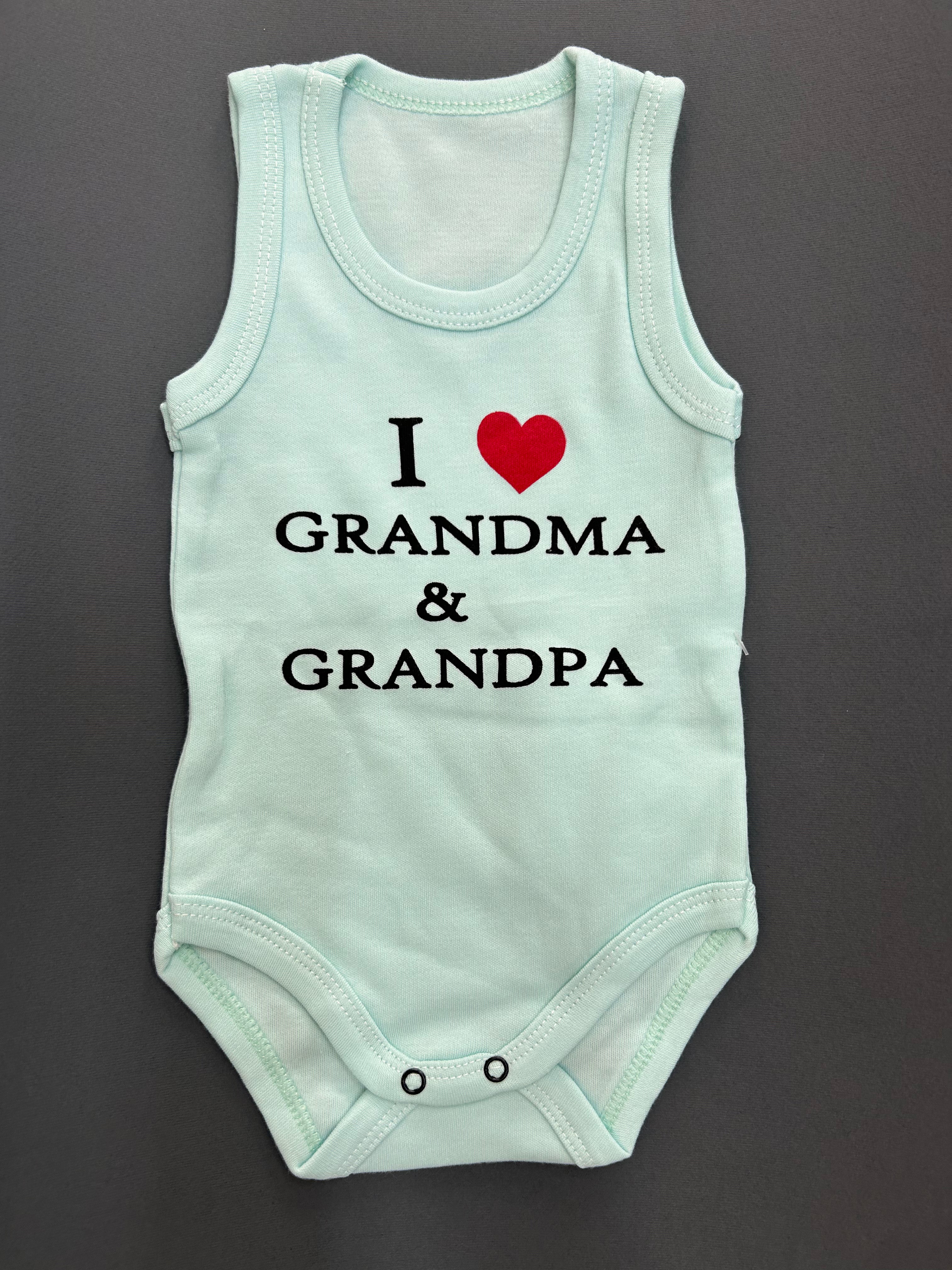 Baby bebe i❤️ grandma and grandpa 100% cotton - Findik - pour bébé Maroc -www.babyboss.ma