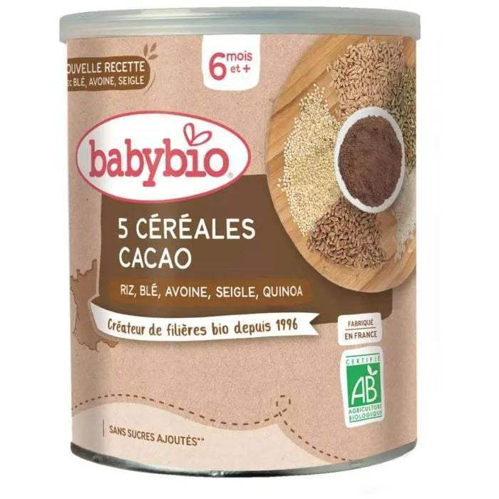 Babybio Céréales Cacao avec Quinoa 220g - Babybio - Alimentation pour bébé Maroc -www.babyboss.ma