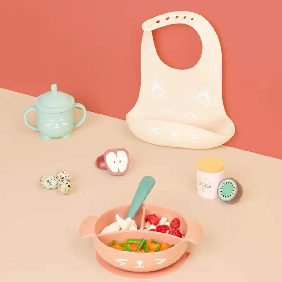 Babymoov Set Repas en Silicone Learn'Isy - Renard - Babymoov - Packs Repas pour bébé Maroc -www.babyboss.ma