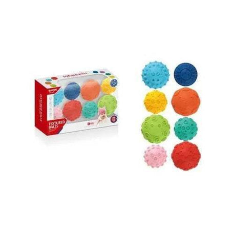Balles Texturées 8 pieces huanger - Babyboss.ma - pour bébé Maroc -www.babyboss.ma
