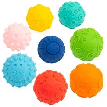 Balles Texturées 8 pieces huanger - Babyboss.ma - pour bébé Maroc -www.babyboss.ma
