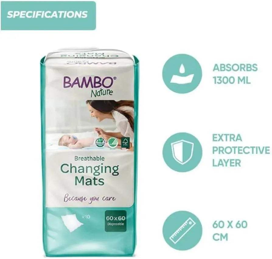Bambo Nature Tapis de Change 60 x 60 cm - Bambo Nature - TAPIS de change pour bébé Maroc -www.babyboss.ma