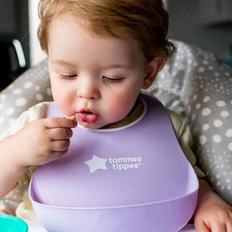 Bavoir Tommee Tippee avec Fermoir Réglable - Mauve - Tommee Tippee - Bavoirs pour bébé Maroc -www.babyboss.ma