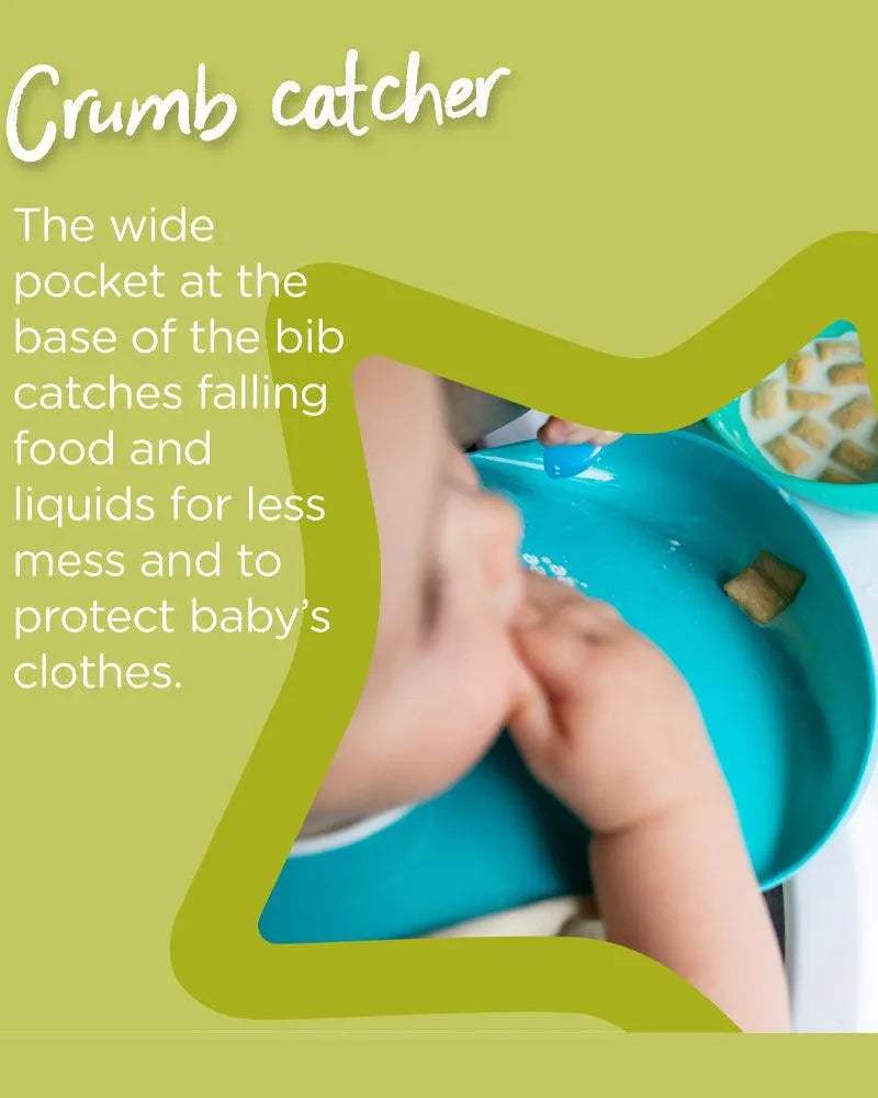 Bavoir Tommee Tippee avec Fermoir Réglable - Turquoise - Tommee Tippee - Bavoirs pour bébé Maroc -www.babyboss.ma