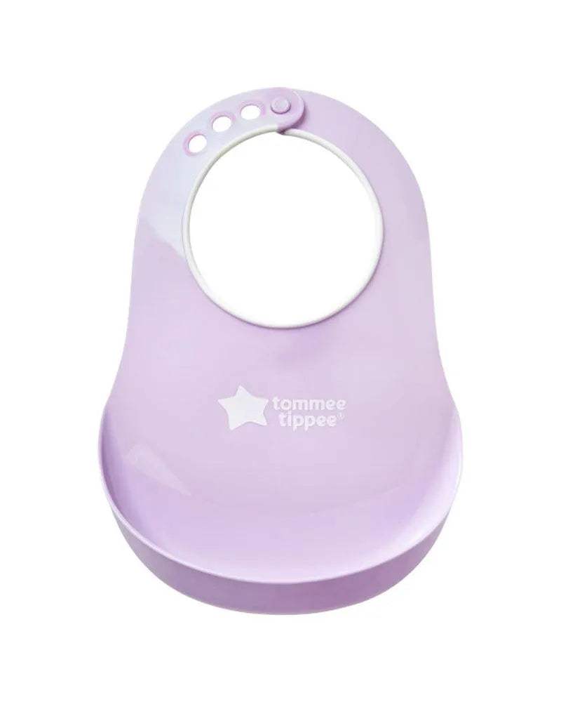 bavoir-tommee-tippee-avec-fermoir-reglable-mauve-babyboss-ma-tommee-tippee-pour-bebe-maroc-1 - Babyboss.ma -bebe-maroc