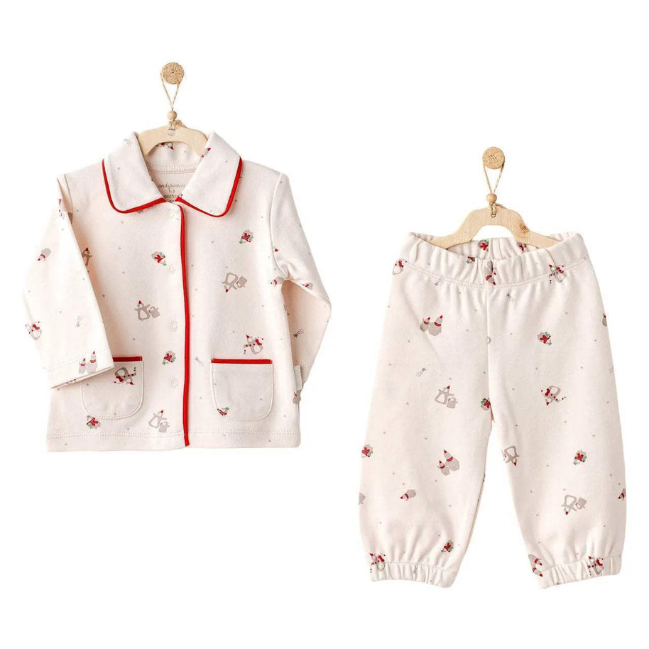 Beige noel pyjama pour Bebe 100% cotton Andywawa - Andywawa - pour bébé Maroc -www.babyboss.ma