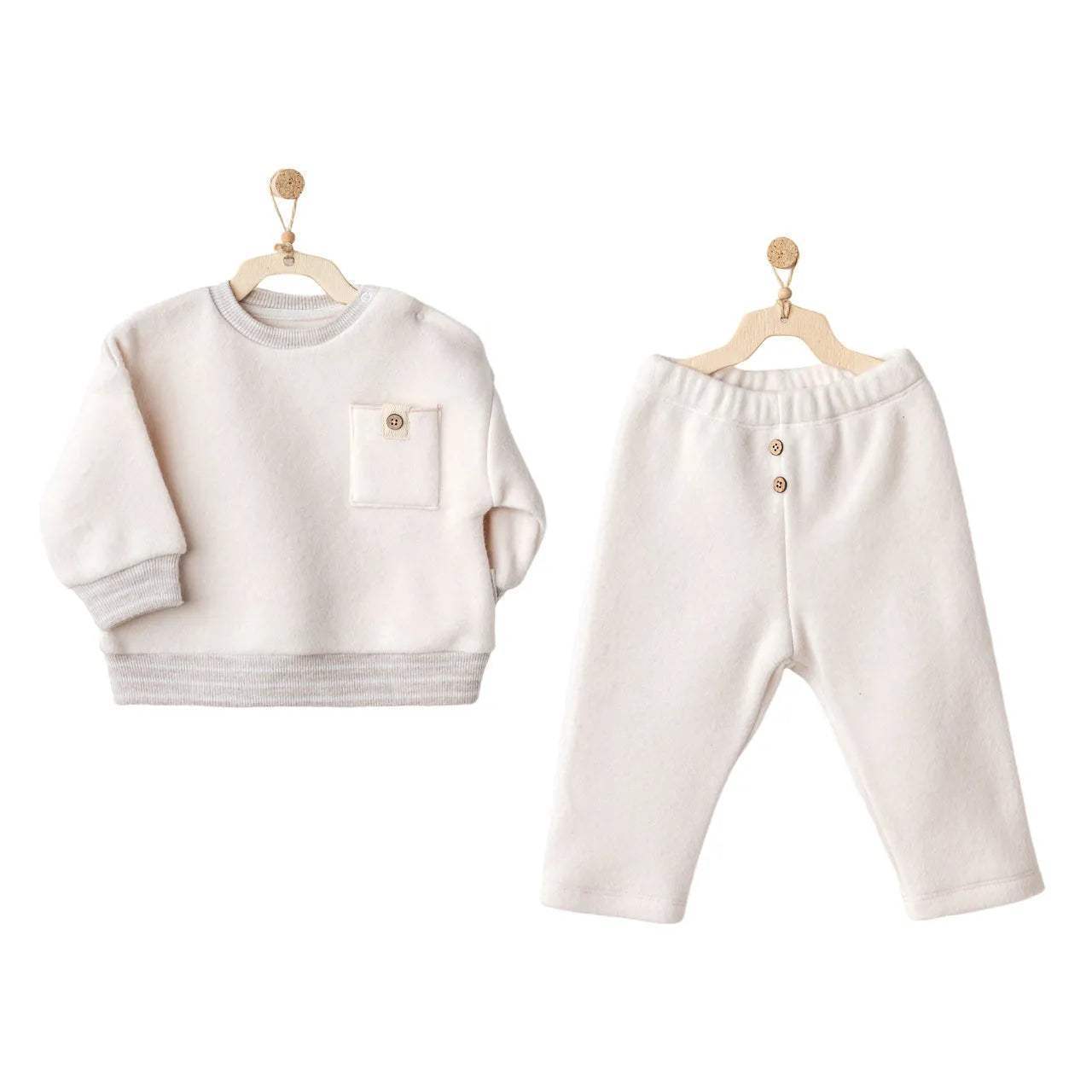 Beige Soft ensemble pour bebe AndyWawa 100% cotton - Andywawa - pour bébé Maroc -www.babyboss.ma