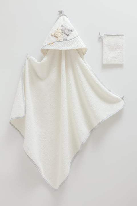 Sorties de bain gris mélangé - Caramell - Couverture pour bébé Maroc -www.babyboss.ma