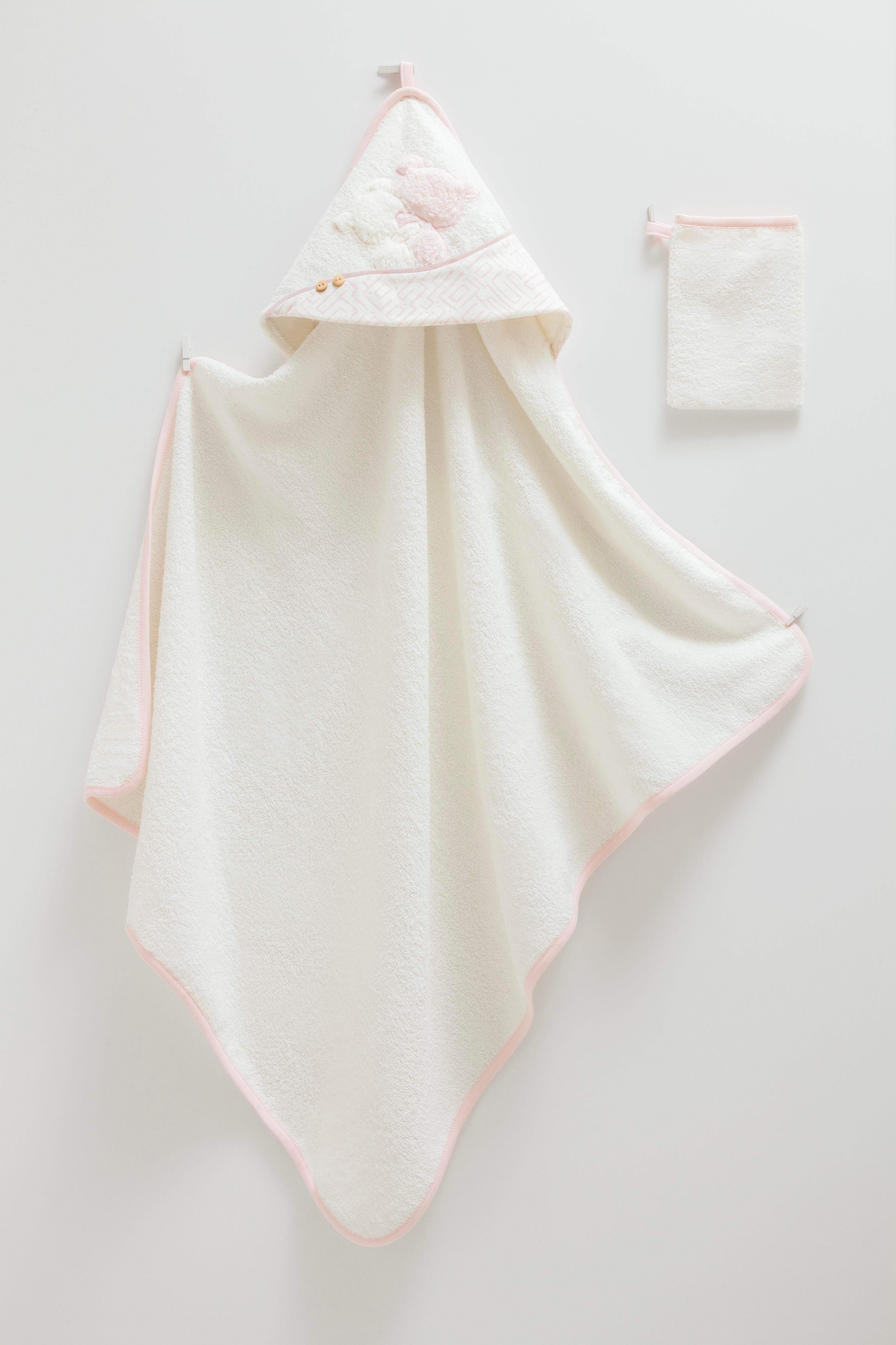 Sorties de bain rose - Caramell - Couverture pour bébé Maroc -www.babyboss.ma