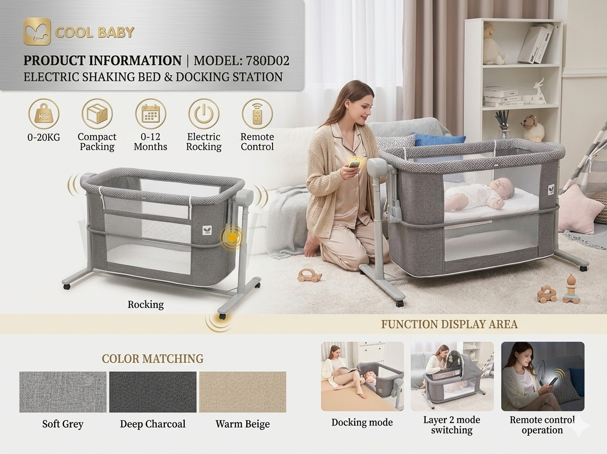 Berceau Cododo Électrique 5-en-1 Coolbaby