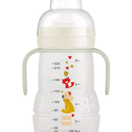 Biberon et tasse MAM Trainer 220ml - Blanc - MAM - Biberon pour bébé Maroc -www.babyboss.ma