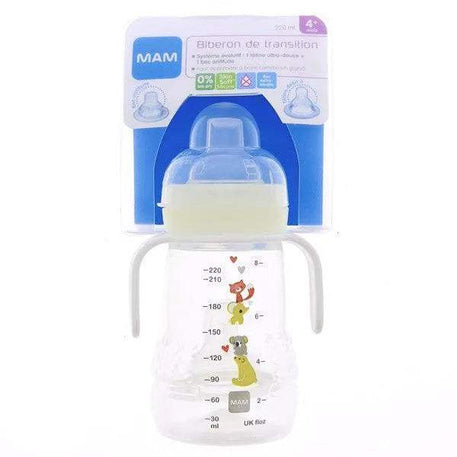 Biberon et tasse MAM Trainer 220ml - Blanc - MAM - Biberon pour bébé Maroc -www.babyboss.ma