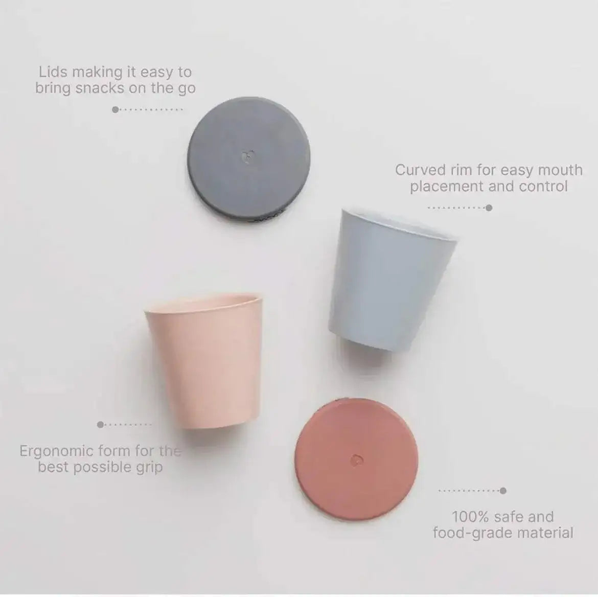 BIBS Jeu de tasses blush - Bibs - pour bébé Maroc -www.babyboss.ma