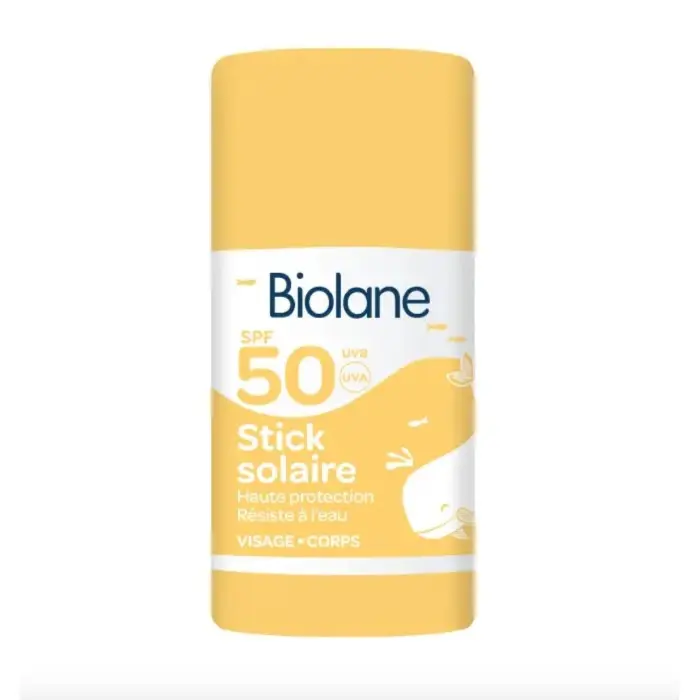 Biolane SPF50 sunscreen stick for face and body