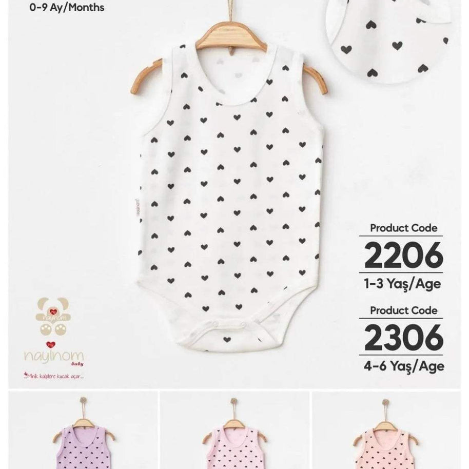 Body sans manche 100% coton - babyboss mode - pour bébé Maroc -www.babyboss.ma