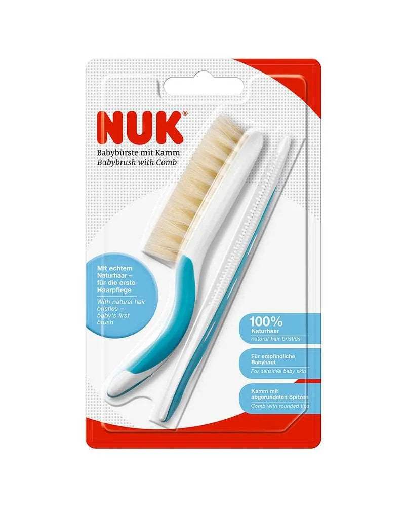 Brosse et Peigne Bébé Extra Souple NUK - Bleu - NUK - Brosses & Peignes pour bébé Maroc -www.babyboss.ma