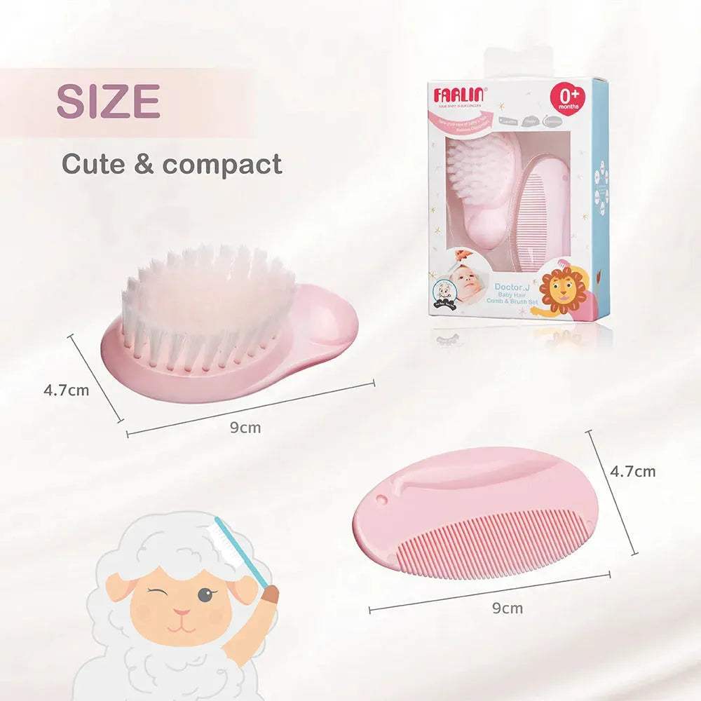 brosse_et_peigne_decore_farlin_en_rose-46726264324407-bebe-babyboss.ma-maroc - Babyboss.ma -bebe-maroc