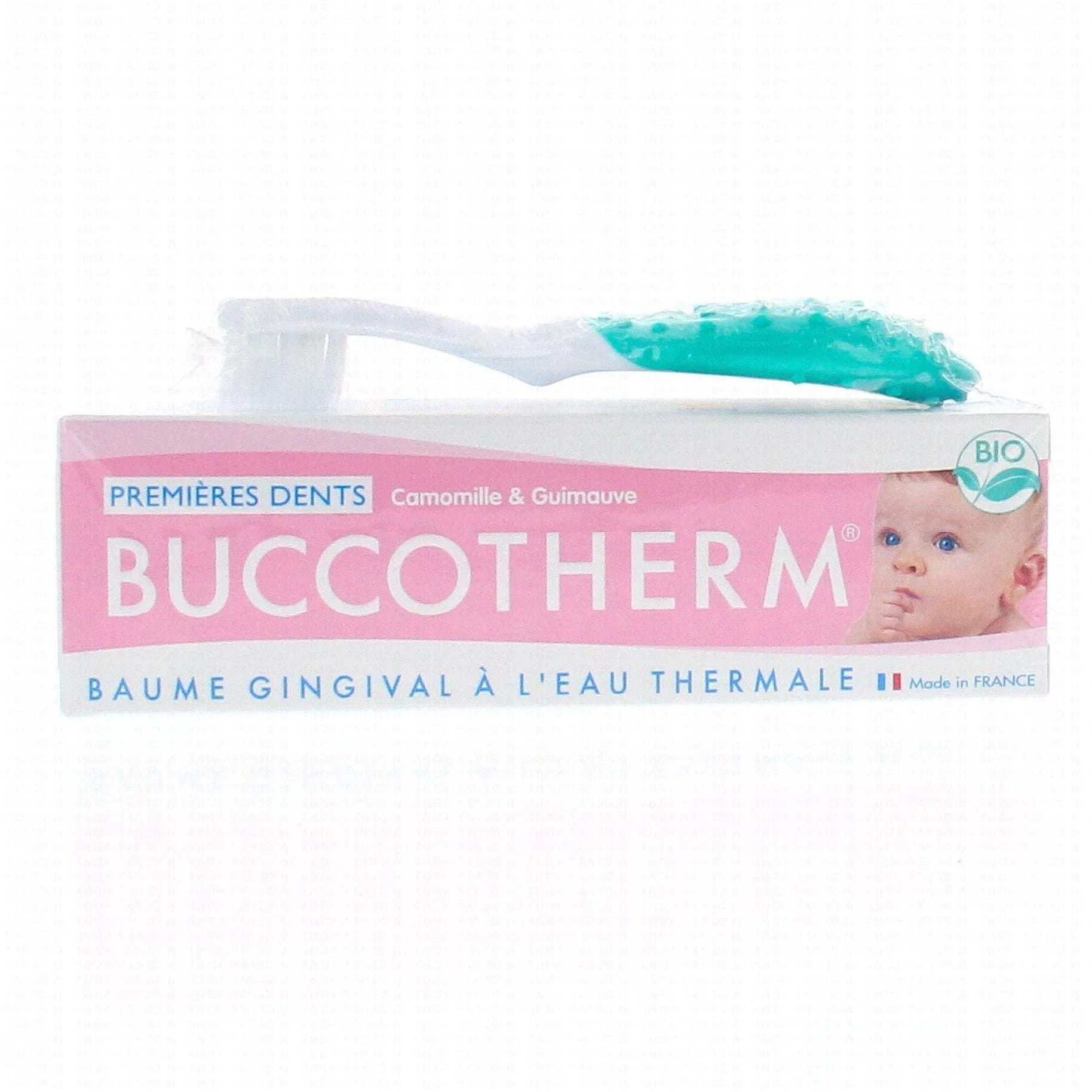 Buccotherm Kit Poussées Dentaires 50 ml Couleur : Brosse à dents verte et rose et bleu - Buccotherm - pour bébé Maroc -www.babyboss.ma