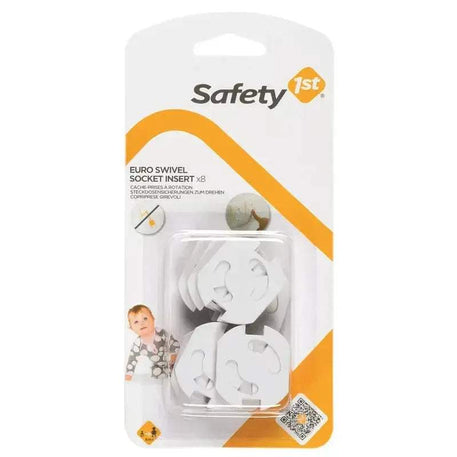 Cache-prises a rotation - Blanc (8x) Safety 1st - Safety - pour bébé Maroc -www.babyboss.ma