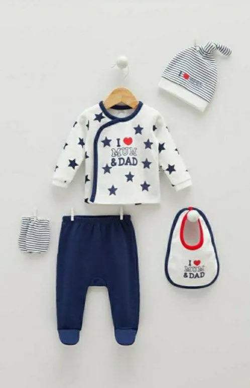 Caramell pack naissance 100% cotton 5 pièce - Caramell - pour bébé Maroc -www.babyboss.ma