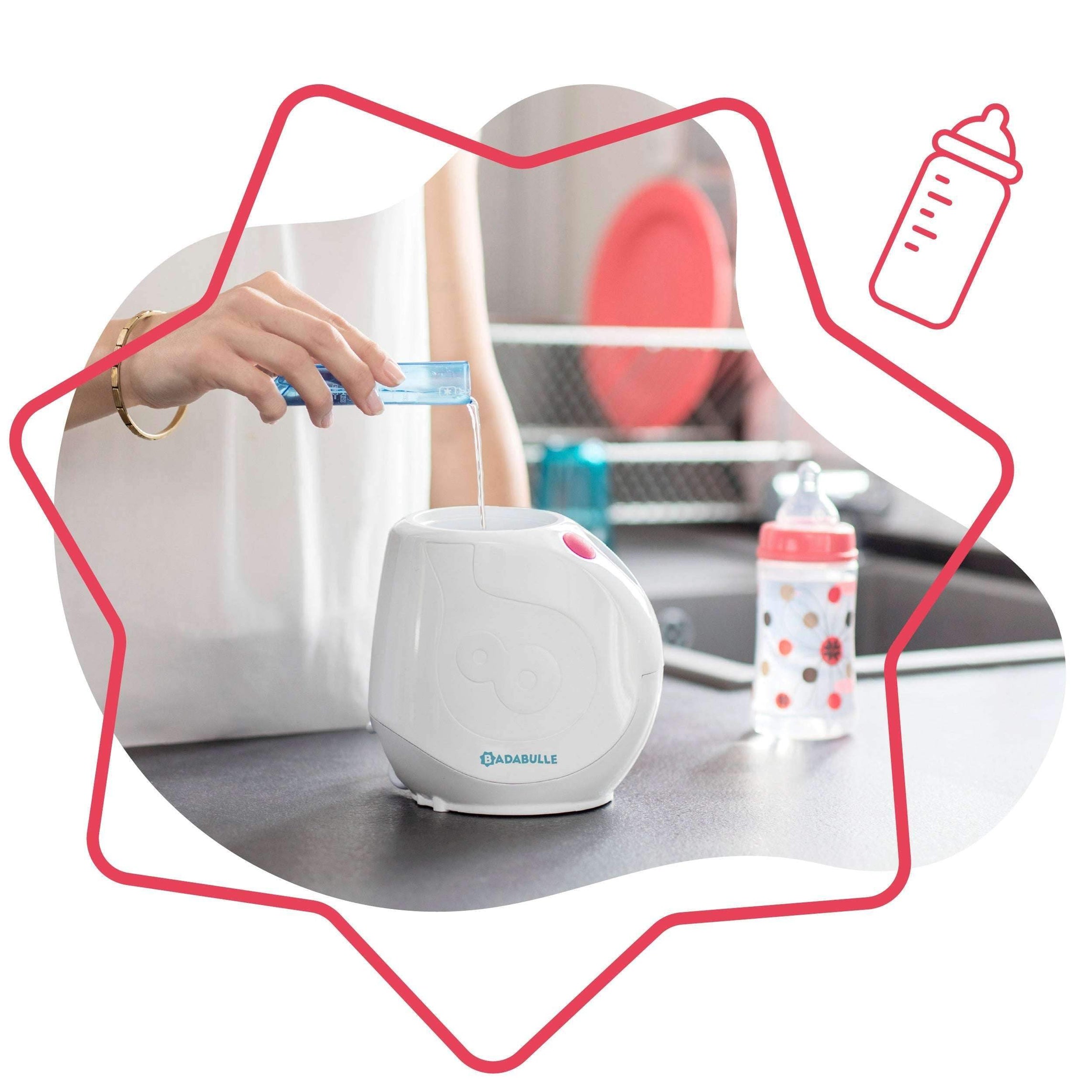 Chauffe biberon Easy+ Maison / Voiture Badabulle - Badabulle - Chauffe Biberons pour bébé Maroc -www.babyboss.ma