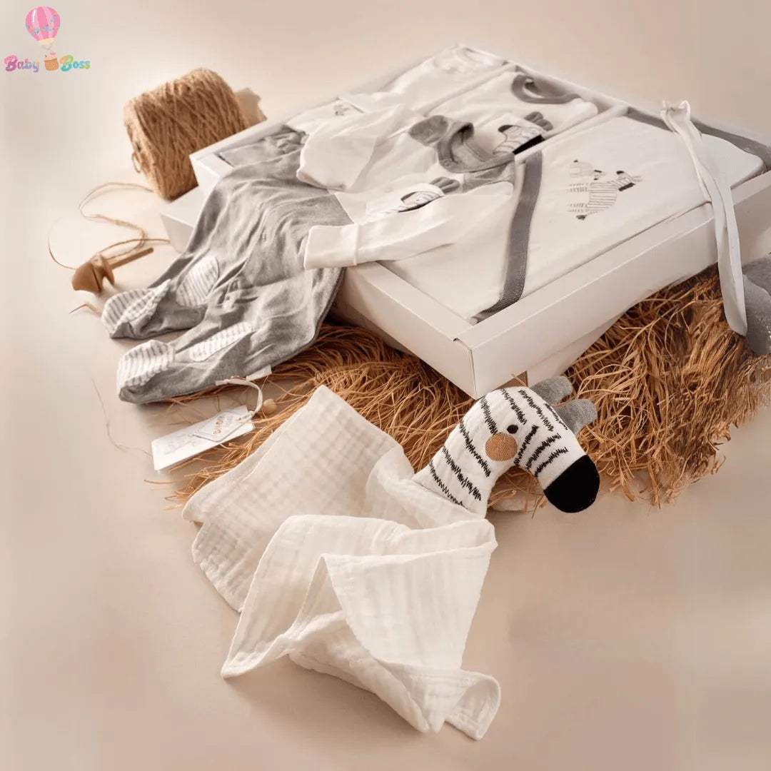 Coffret naissance 10 pièces 0-3 mois 100% COTON - Andywawa - Andywawa - pour bébé Maroc -www.babyboss.ma