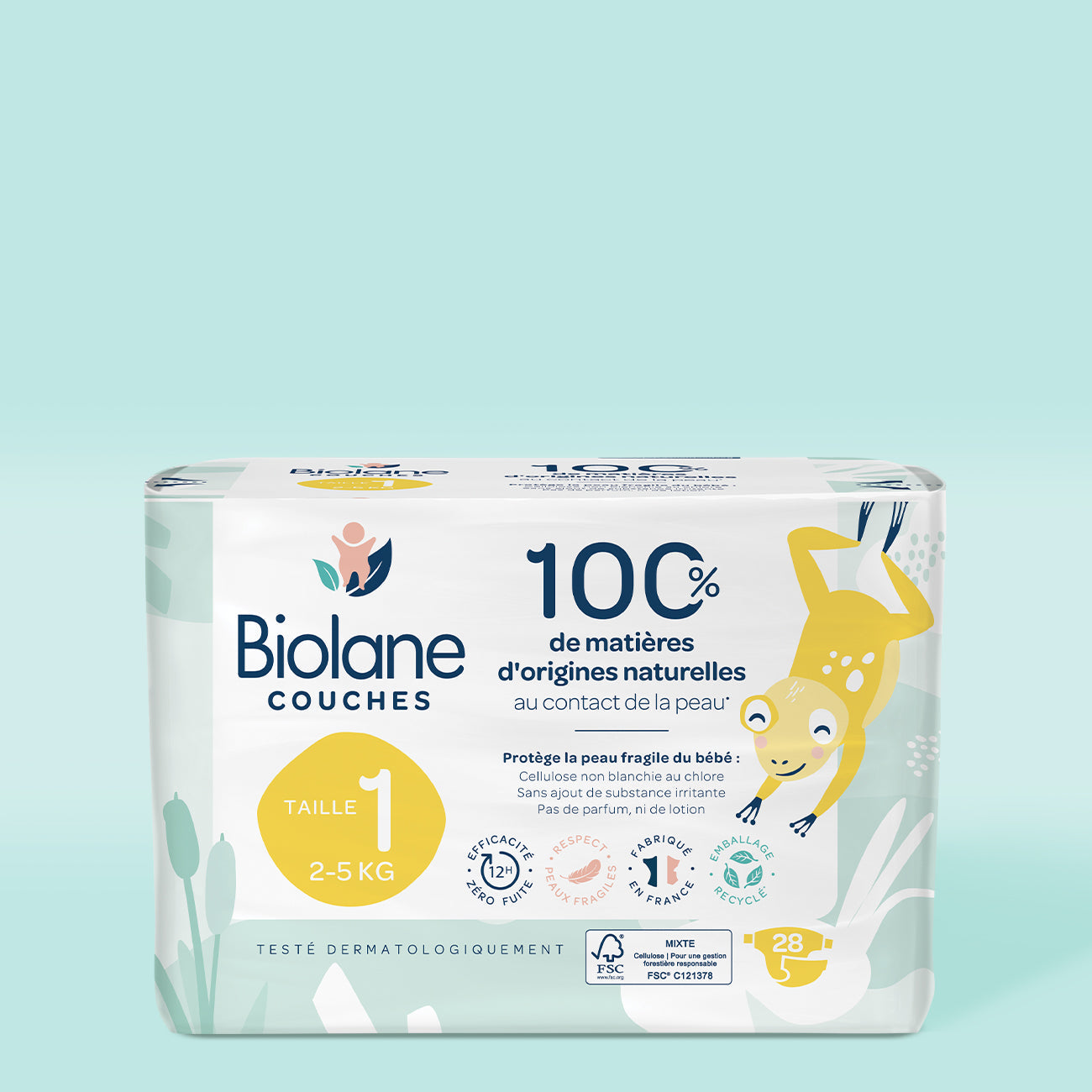 Couches Biolane - écologiques - Taille 1 à 5 - BIOLANE - Couches naturelles - Babyboss.ma