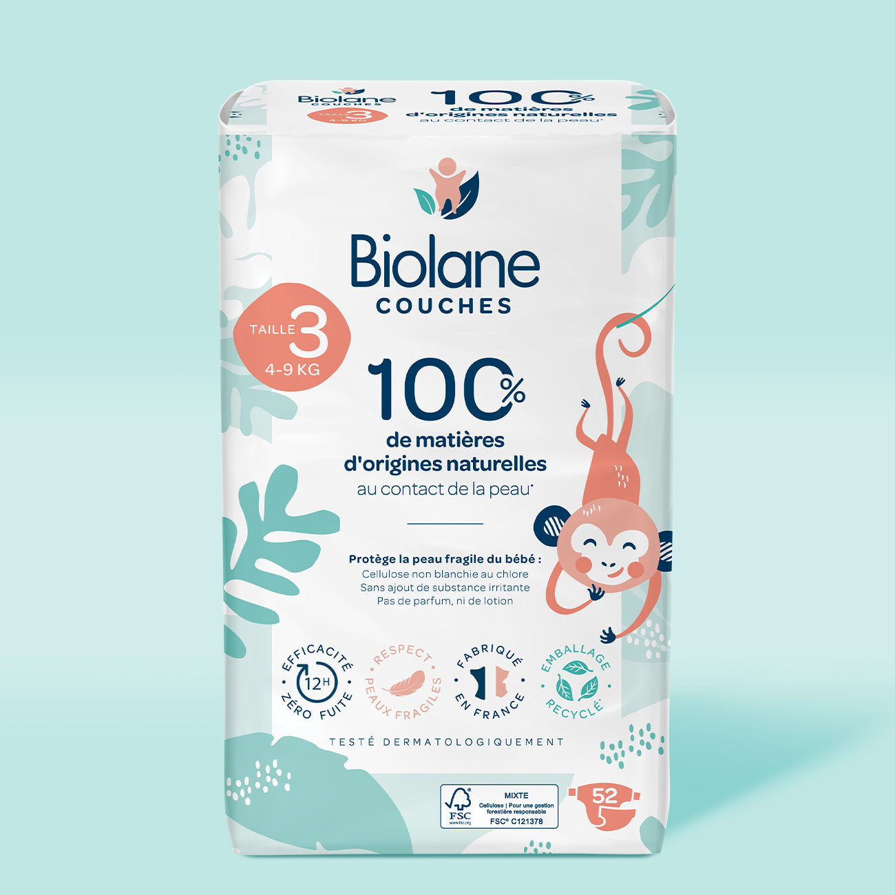 Couches Biolane - écologiques - Taille 1 à 5 - BIOLANE - Couches naturelles - Babyboss.ma