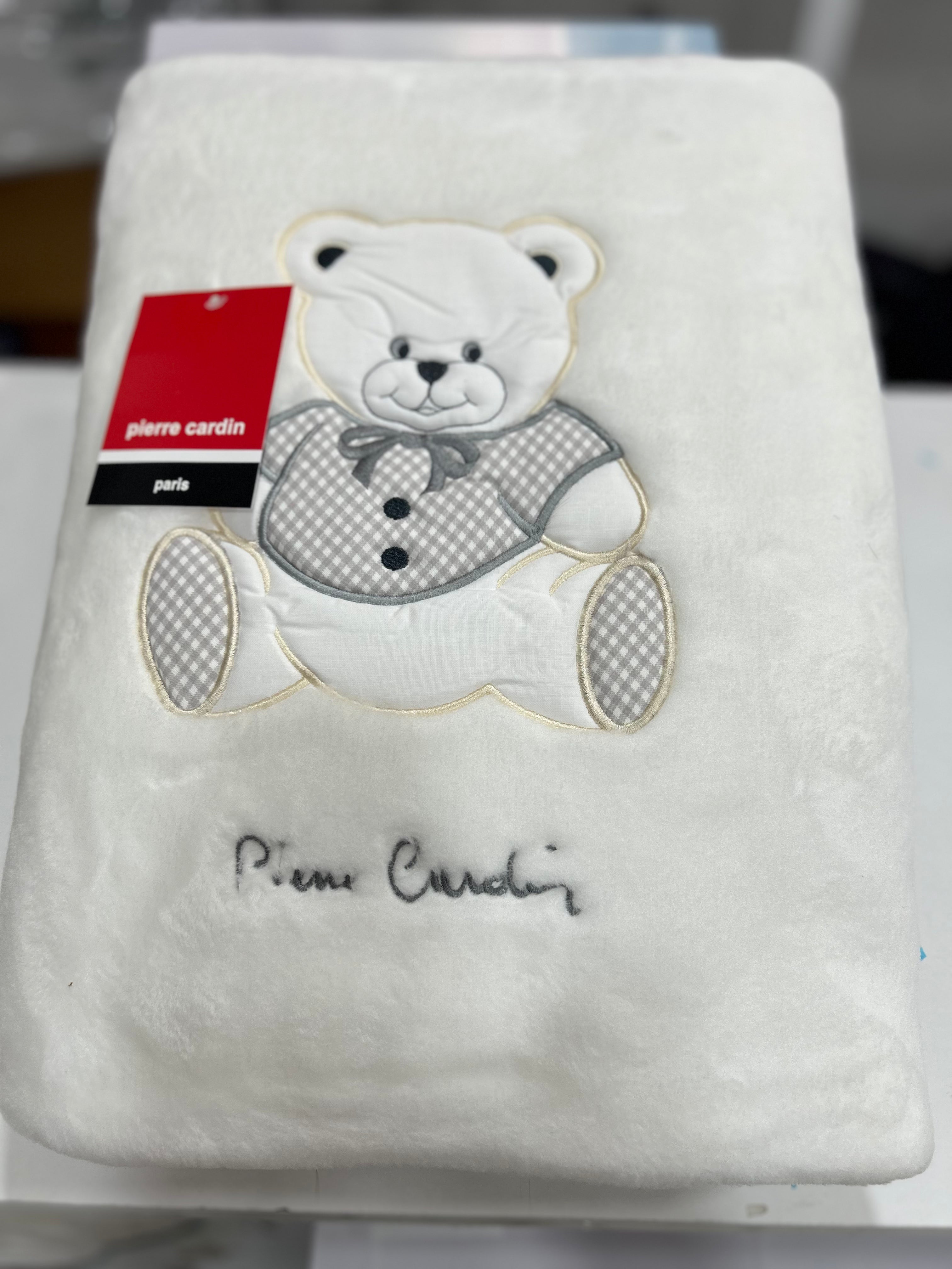 Couverture bébé nancy 110×140 – Pierre Cardin gris - Pierre Cardin - pour bébé Maroc -www.babyboss.ma