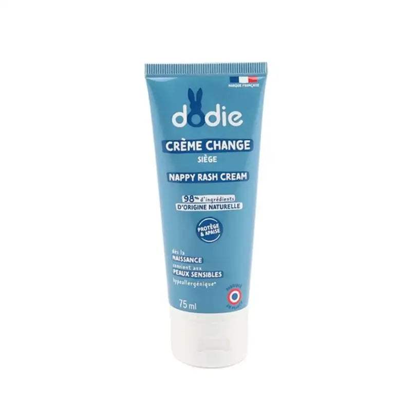 Dodie Crème de Change à l'Oxyde de Zinc, tube de 75 ml sur fond blanc – Babyboss.ma