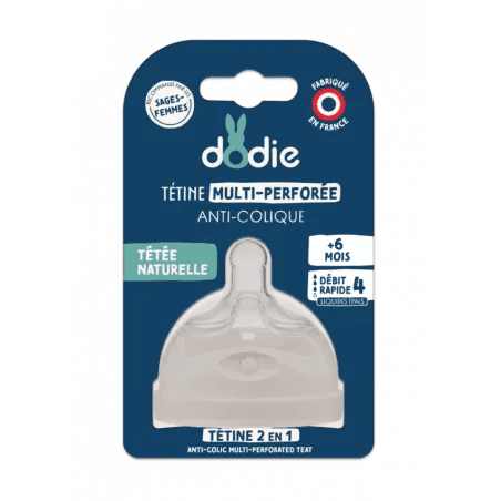 DODIE
DODIE TÉTINE MULTI-PERFORÉE ANTI-COLIQUE DÉBIT 6mois+ - Dodie - pour bébé Maroc -www.babyboss.ma