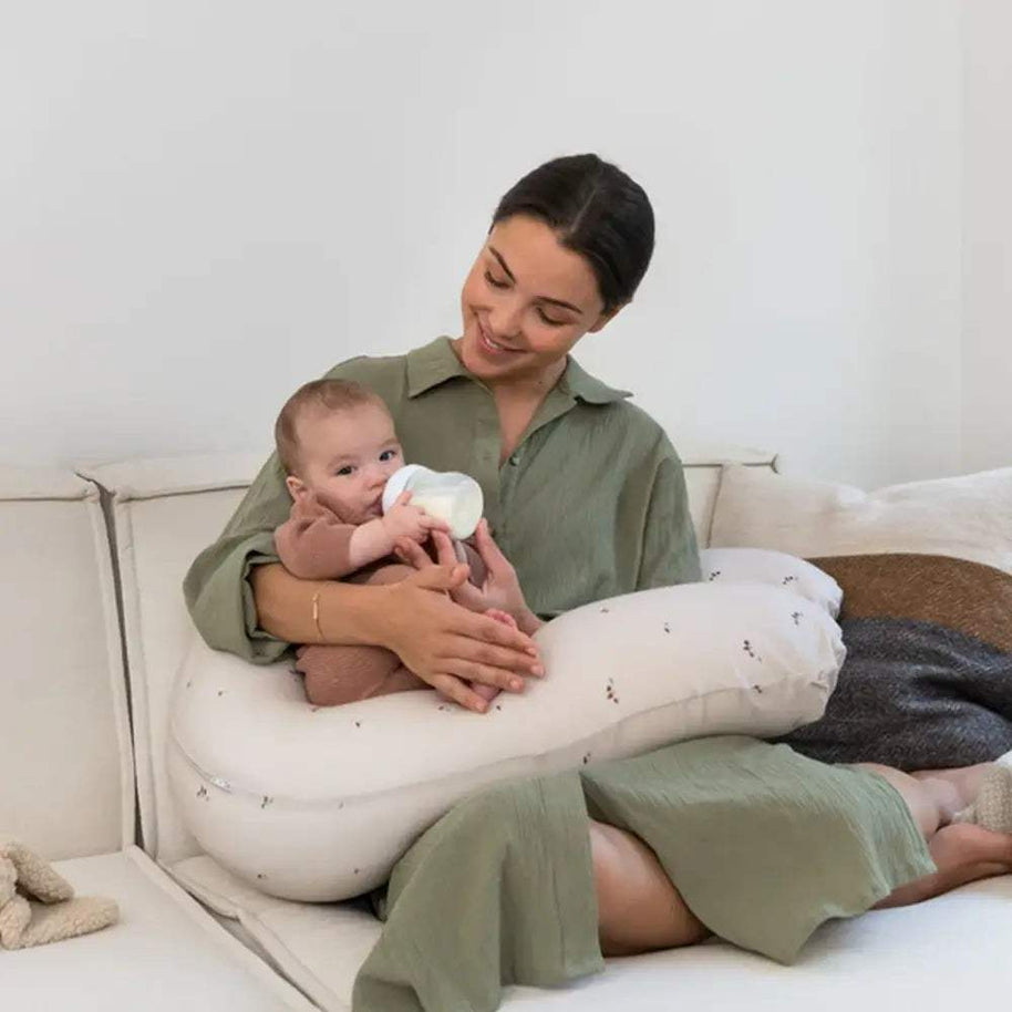 Doomoo Coussin d'Allaitement et Maternité BUDDY Mushrooms - Beige - Doomoo - Coussins de Maternité pour bébé Maroc -www.babyboss.ma