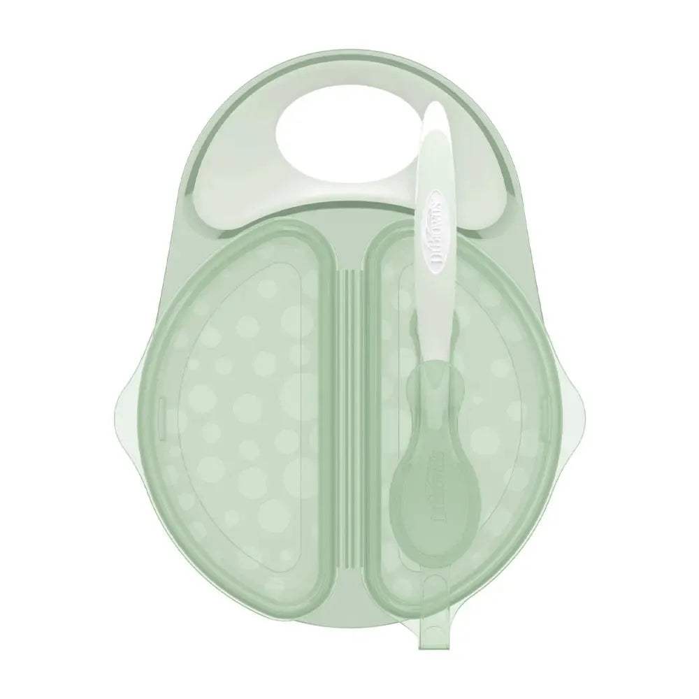 Dr. Brown's Bol & Cuillère à Couvercles Travel Fresh™ 4M+ - Vert - Dr. Brown's - Bols pour bébé Maroc -www.babyboss.ma