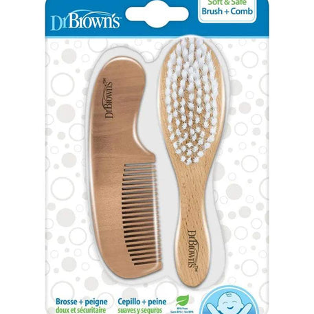 Dr. Brown's Brosse & Peigne Doux en Bois - Dr. Brown's - Manucure pour bébé Maroc -www.babyboss.ma