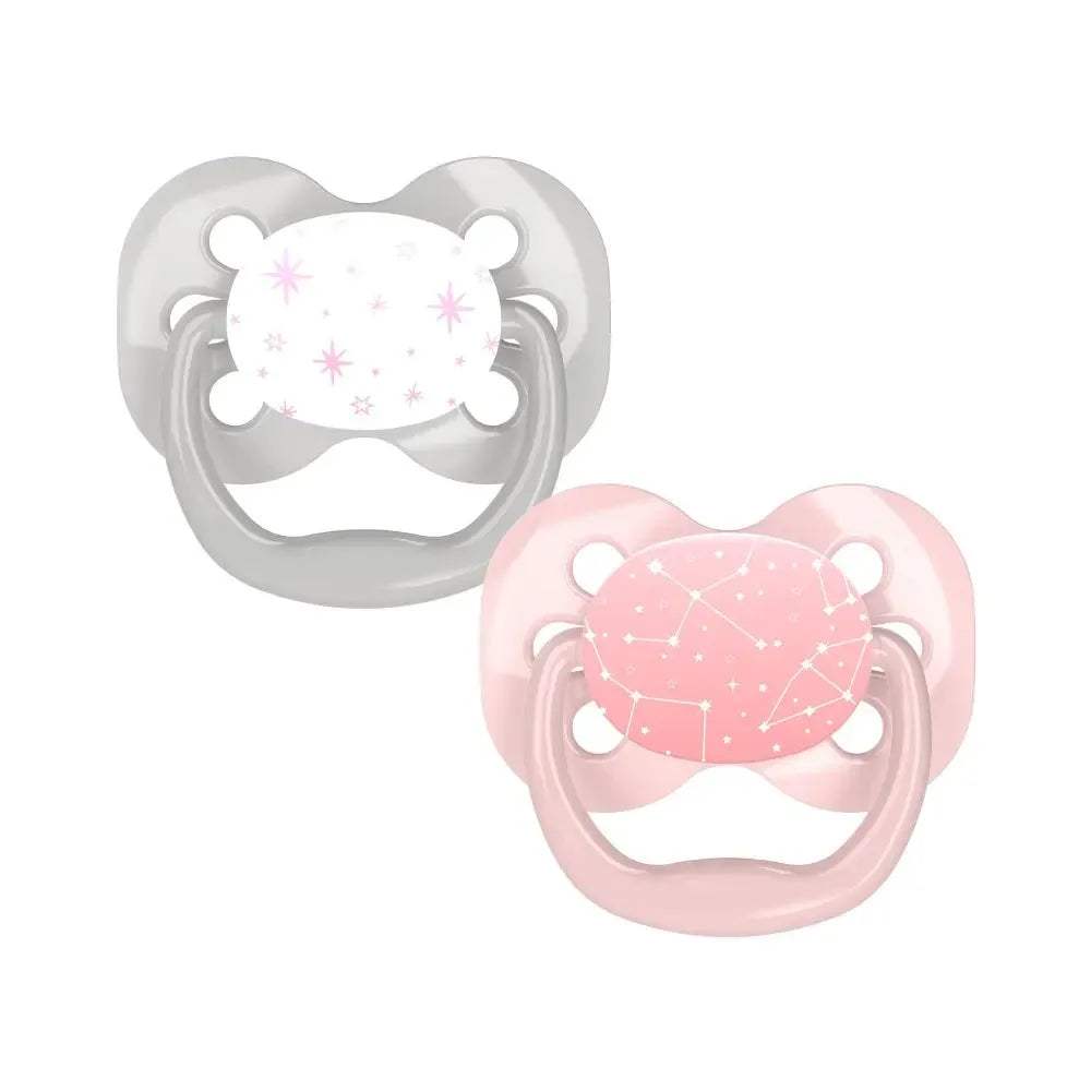 Dr. Brown's Lot de 2 Sucettes Advantage 0-6M - Gris & Rose - Dr. Brown's - Sucettes pour bébé Maroc -www.babyboss.ma