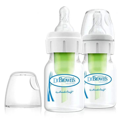 Dr. Brown's Pack de 2 Biberons Anti-Colique Étroit avec Tétine pour Prématuré - 60ml - Dr. Brown's - Biberon pour bébé Maroc -www.babyboss.ma