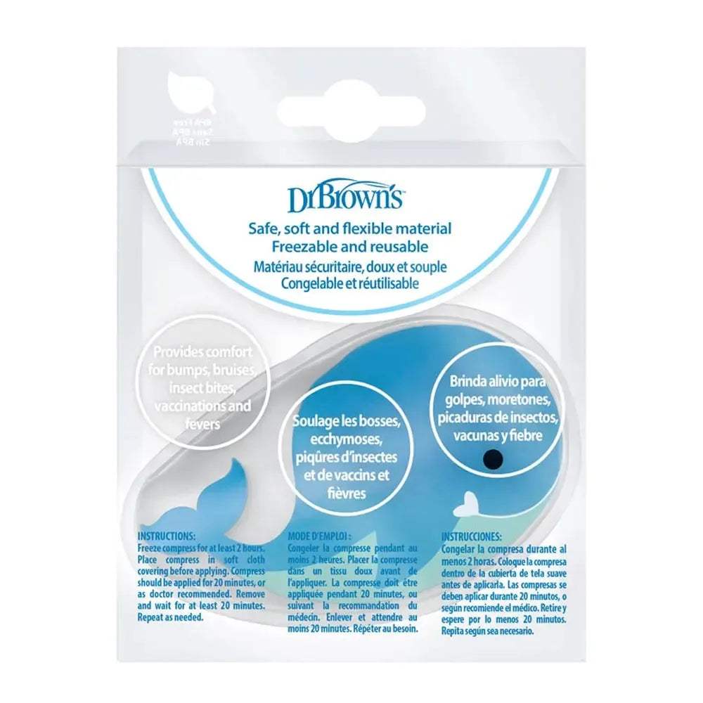 Dr. Brown's Pack de 2 Compresses Froides - Ours & Baleine - Dr. Brown's - Compresses Stériles pour bébé Maroc -www.babyboss.ma