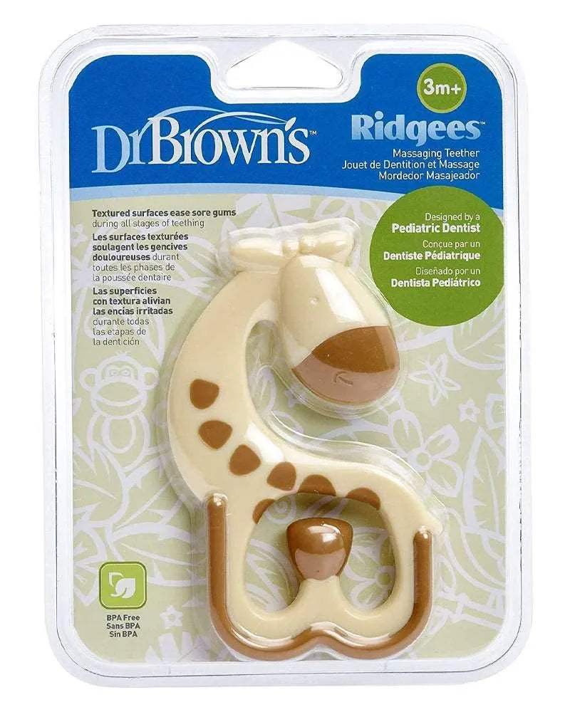 Dr. Brown's Anneau de dentition Apaisant 3M+ - Girafe - Dr. Brown's - Anneau de dentition - Babyboss.ma